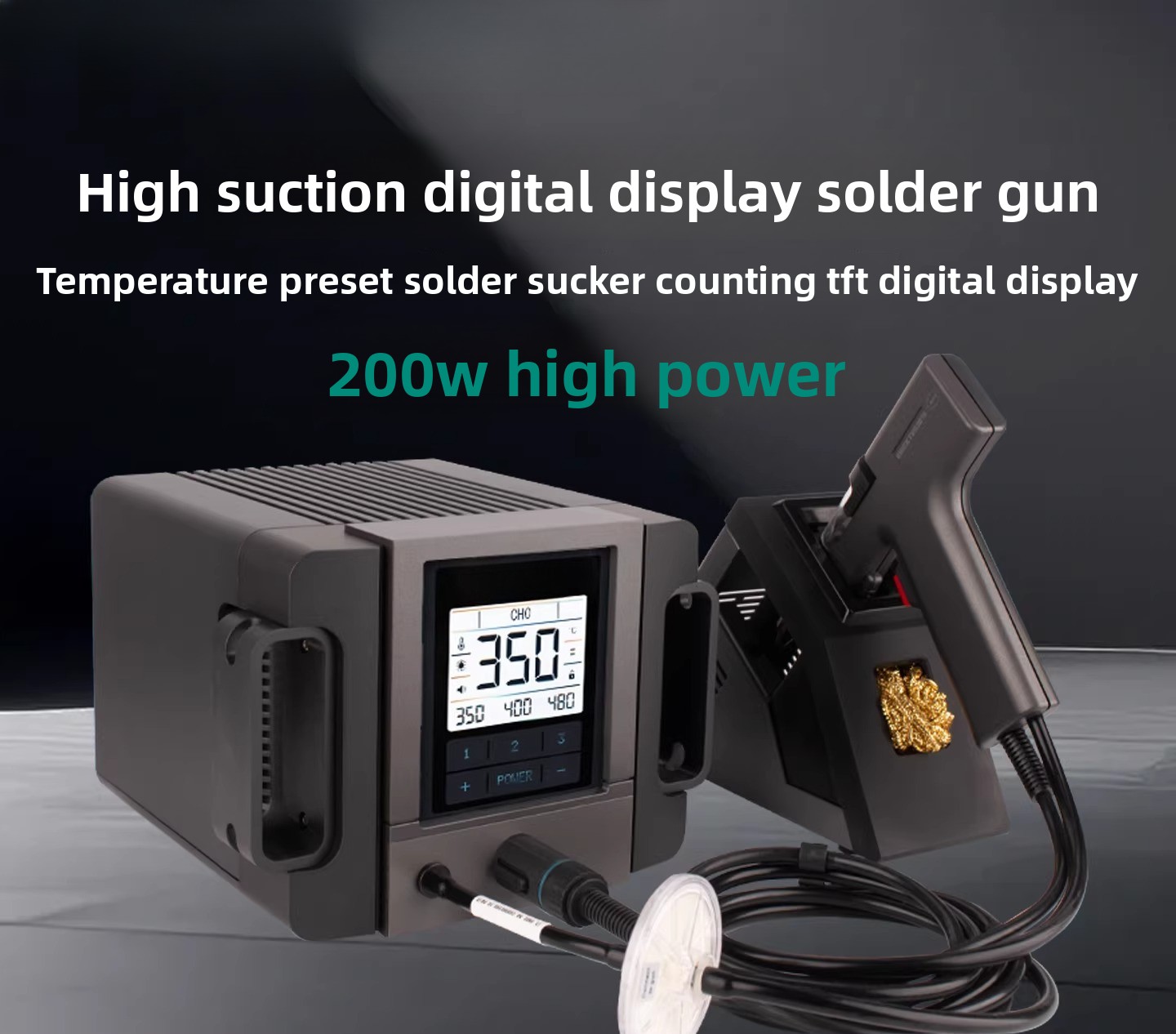 ปั๊มดูดตะกั่วไฟฟ้า 200W กำลังส - Desoldering Pump Electric Vacuum Station บทวิจารณ์และราคา